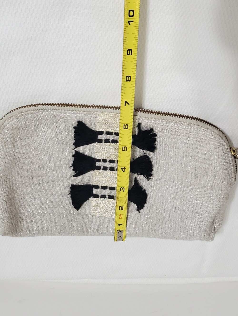Anthropologie Joni Glitter Canvas  Wristlet Pouch Pochette - Picture 10 of 10
